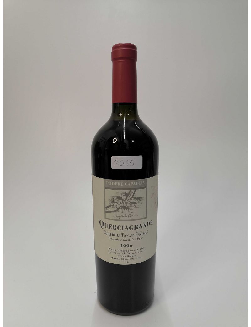 Vintage Bottle - Podere Capaccia Colli della Toscana Centrale IGT "Quercia Grande"1996 0,75 lt. - COD. 2065 Vintage Bottle - Podere Capaccia Colli della Toscana Centrale IGT "Quercia Grande"1996 0,75 lt. - COD. 2065