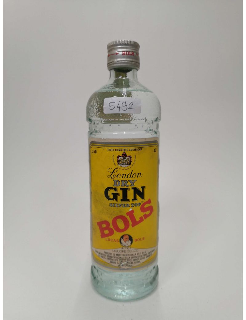 Vintage Bottle - Lucas Bols Dry Gin Silver Top Bols 0,70 lt. - COD. 5492