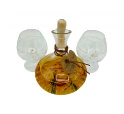Mazzetti d'Altavilla - Grappa invecchiata in Decant'art "Autoritratto" di Vincent Van Gogh con due bicchieri dipinti a mano 0,70 lt.