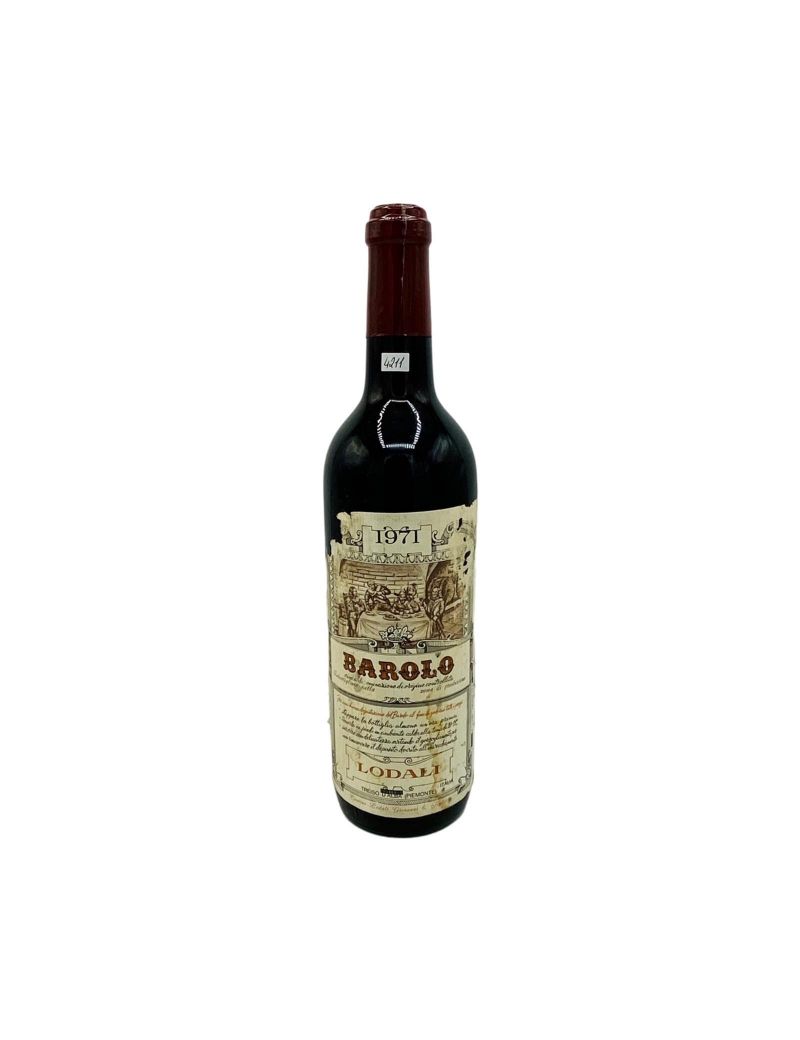 Vintage Bottle - Lodali Barolo DOC 1971 0,75 lt. RUINED LABEL - COD ...