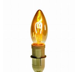 Werner Voss - Lampadina a filamento LED ad anello, forma di candela, look vintage, E14, 2,5 W, 220 V, 3,5x9,5