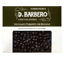 D. Barbero - Maxi Tavola di Cioccolato Fondente con Nocciole 800 gr.