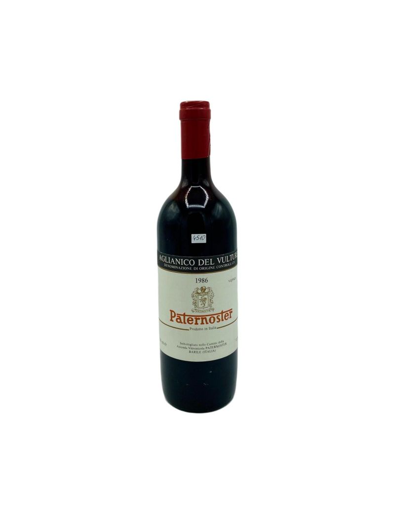 Vintage Bottle - Paternoster Aglianico del Vulture DOC 1986 0,75 lt. - COD. 4510 Vintage Bottle - Paternoster Aglianico del Vulture DOC 1986 0,75 lt. - COD. 4510