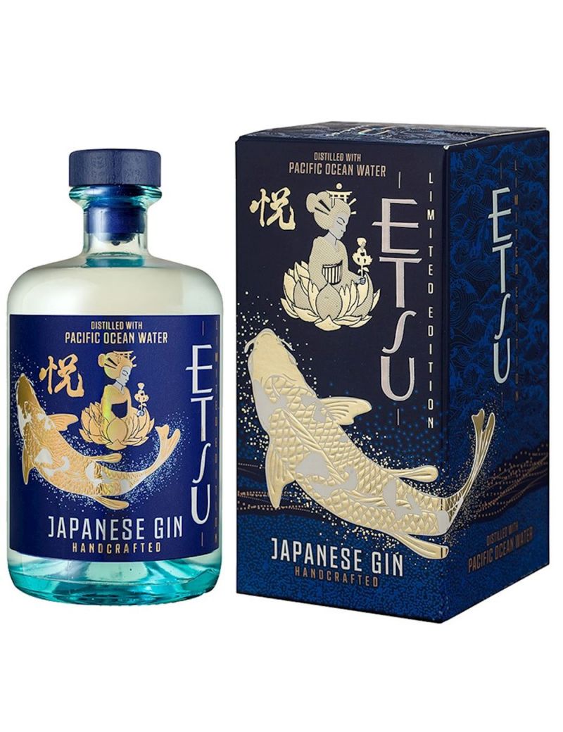 Asahikawa Distillery - Japanese Gin Etsu distilled with Pacific Ocean Water  0,70 lt. + Box