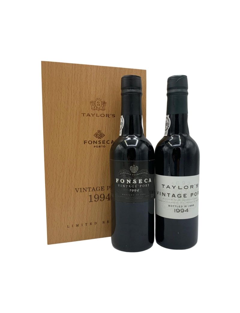 Taylor Fladgate/Fonseca - Porto Vintage Port 1994 Limited Release 2 bt 0,375 lt. MEZZA BOTTIGLIA + Box Legno