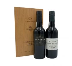 Taylor Fladgate/Fonseca - Porto Vintage Port 1994 Limited Release 2 bt 0,375 lt. MEZZA BOTTIGLIA + Box Legno