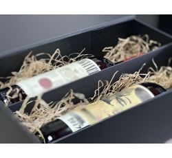 Astuccio rigido Luxury Serigrafato per 2 bottiglie chiusura calamitata (vuoto)