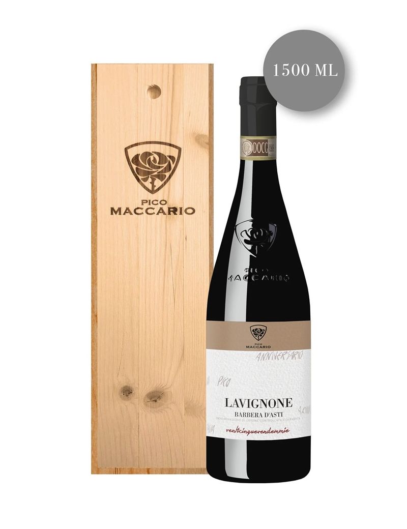 Pico Maccario - Barbera d'Asti DOCG "Lavignone" 2022 1,5 lt. MAGNUM + Box Legno