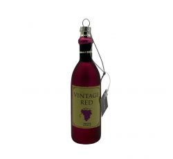 Werner Voss - Decorazione Natalizia per Albero di Natale Glass Pendant Bottle of Wine Bottiglia di Vino (1 pz.)