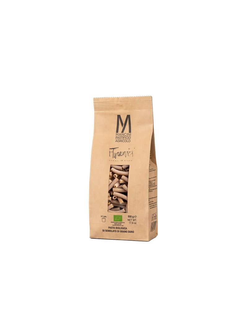 Mancini Pastificio Agricolo - Pasta di Semola di Grano Duro Grani Turanici Sedani 20 Righe 500 gr. Mancini Pastificio Agricolo - Pasta di Semola di Grano Duro Grani Turanici Sedani 20 Righe 500 gr.