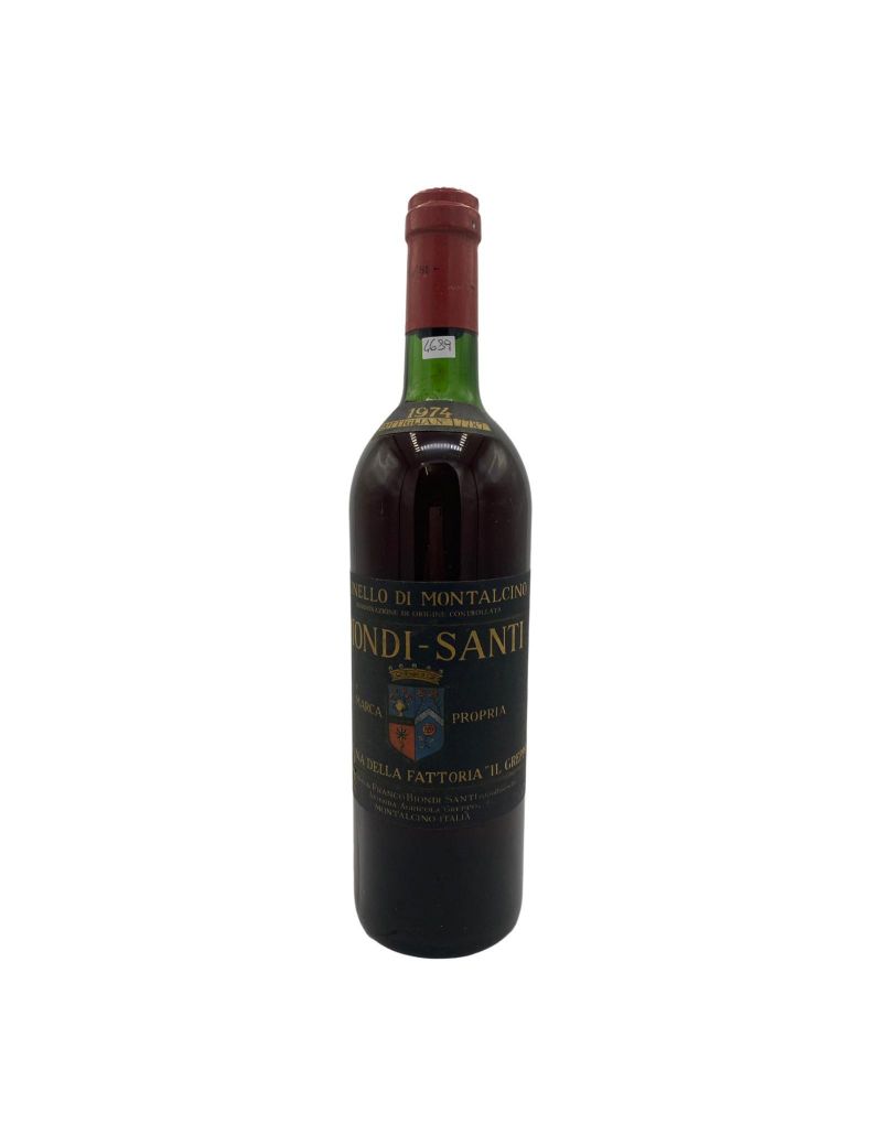 Vintage Bottle - Biondi Santi Brunello di Montalcino DOCG Tenuta Greppo 1974 0,72 lt. - COD. 4689 Vintage Bottle - Biondi Santi Brunello di Montalcino DOCG Tenuta Greppo 1974 0,72 lt. - COD. 4689