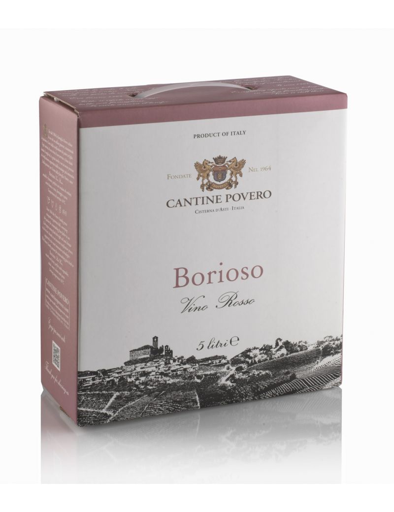 Cantine Povero - Bag In Box 5 lt. Vino Rosso da Uve Bonarda "Borioso" Cantine Povero - Bag In Box 5 lt. Vino Rosso da Uve Bonarda "Borioso"