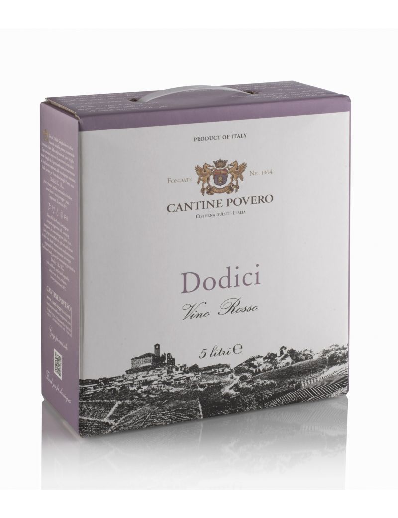 Cantine Povero - Bag In Box 5 lt. Vino Rosso da Uve Barbera "Dodici" Cantine Povero - Bag In Box 5 lt. Vino Rosso da Uve Barbera "Dodici"