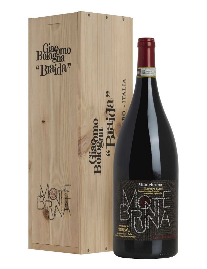 Braida Giacomo Bologna - Barbera d'Asti Superiore DOCG "Montebruna" 2021 1,5 lt. MAGNUM + Box Legno Braida Giacomo Bologna - Barbera d'Asti Superiore DOCG "Montebruna" 2021 1,5 lt. MAGNUM + Box Legno