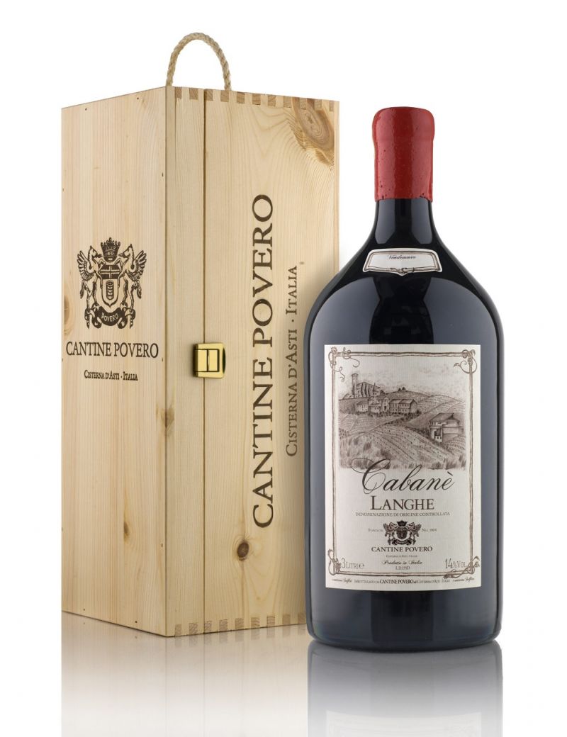 Cantine Povero - Langhe Rosso DOC "Cabanè" 2019 3 lt. JEROBOAM + Box Legno Cantine Povero - Langhe Rosso DOC "Cabanè" 2019 3 lt. JEROBOAM + Box Legno