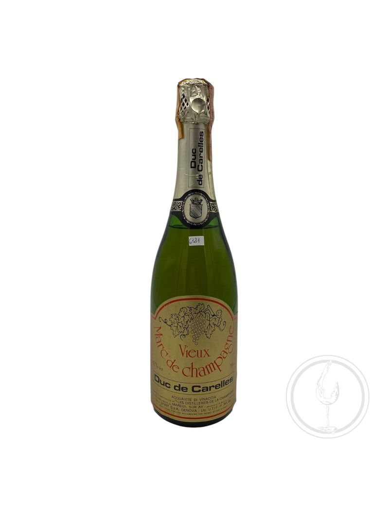 Vintage Bottle - Les Distilleries de la Champagne Vieux Marc De Champagne "Duc de Carelles" 0,70 lt. + Box - COD. 6381