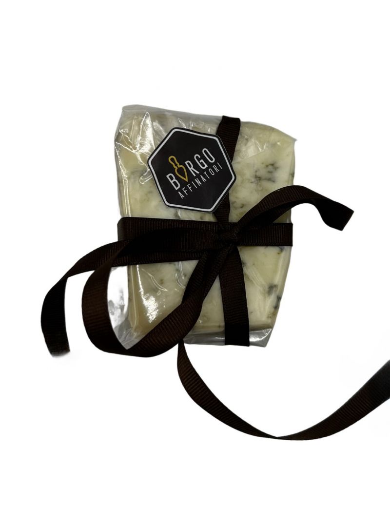 Borgo Affinatori - Forma di Formaggio Erborinato "Blu Nucci" Affinato al liquore di Nocciola 160 gr. circa