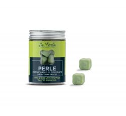 La Perla Cioccolato di Torino - Perle Pistacchio Salato. Piccoli Tartufi di cioccolato bianco e pistacchi 50 gr.