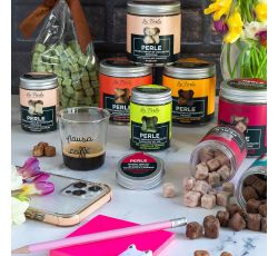 La Perla Cioccolato di Torino - Perle Fondente. Piccoli Tartufi di Cioccolato fondente con Nocciola 50 gr.