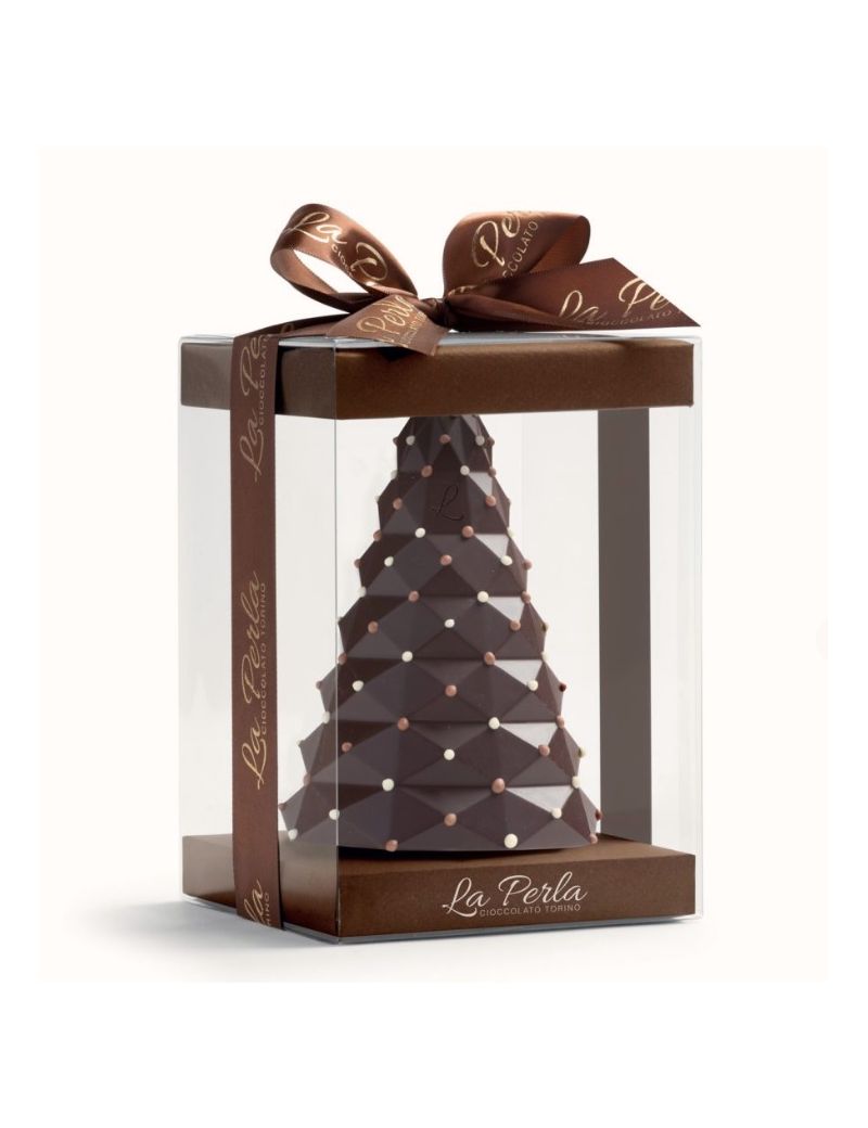 La Perla Cioccolato di Torino - Albero di Natale di Cioccolato Fondente 250 gr.