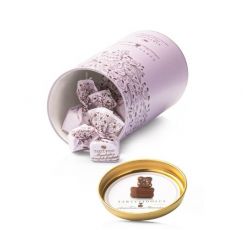 Antica Torroneria Piemontese - Cioccolatini Tartufini Dolci "Confezione Grace" Mandorla e Cioccolato Fondente 160 gr. in Box Cilindro