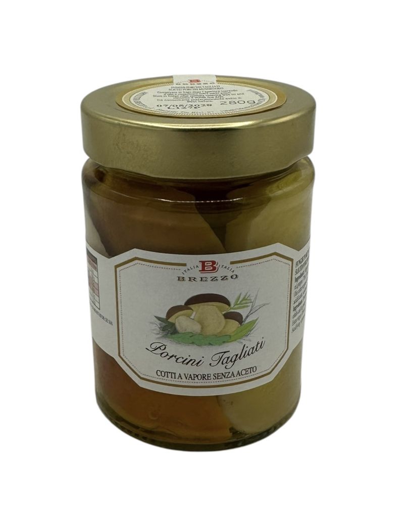 Brezzo - Funghi Porcini Tagliati cotti a vapore senza aceto 280 gr.