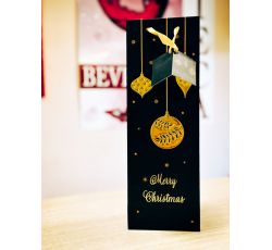 Borsa Portabottiglia Natale “Merry Christmas” per una bottiglia