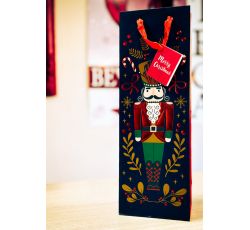 Borsa Portabottiglia Natale “Merry Christmas” per una bottiglia