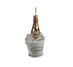 Werner Voss - Decorazione Natalizia per Albero di Natale Glass Hanger Champagne (1 pz.)