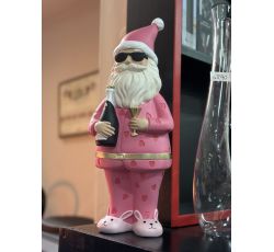 Werner Voss - Statuetta Ornamentale Babbo Natale & Wine Pink