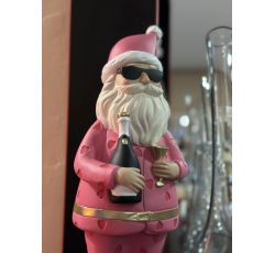 Werner Voss - Statuetta Ornamentale Babbo Natale & Wine Pink